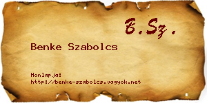 Benke Szabolcs névjegykártya